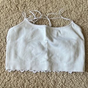 White cropped tank top